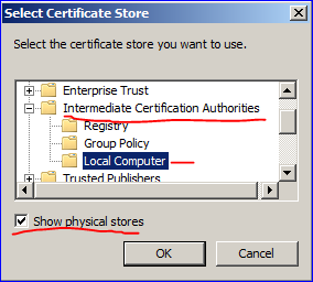 Instalacija posredničkog sertifikata